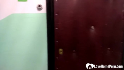 Playful goddess at amateur movie