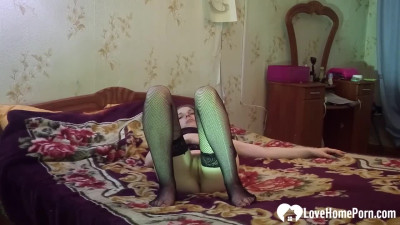 Cowgirl action with energetic ladylove from Love Home Porn