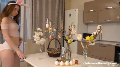 Sneaky wooer's easter bunny action