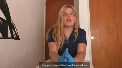 Hustler's handjob latex gloves porn by