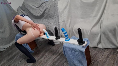 Toystest's suction cup dildo xxx