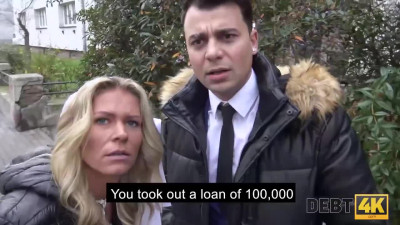 Money scene with junoesque madam from Debt4k