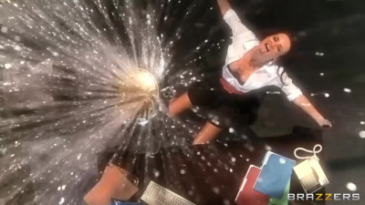 Blowjob clip with libidinous Alektra Blue from Big Tits at Work