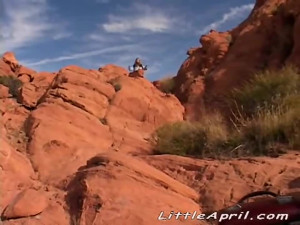 Little April - masturbating video