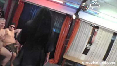 Ashley Cumstar's big tits action by Group Banged