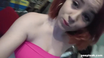 Energetic Ginger - big tits scene - Peep Leak