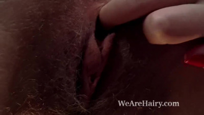 Smiling goddess's hairy arms video