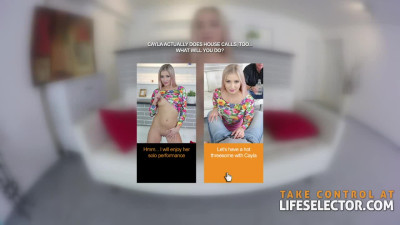 Threesome smut with thrilled Cayla Lyons from Life Selector