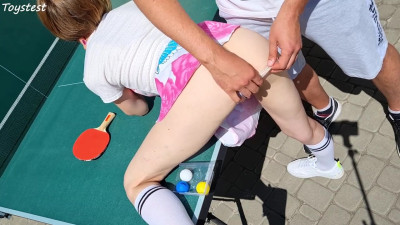Striking Toystest's outdoor masturbation smut