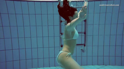 Floating tits action with salacious Alla from Underwater Show