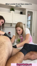 Slutty SugarNadya at handjob video